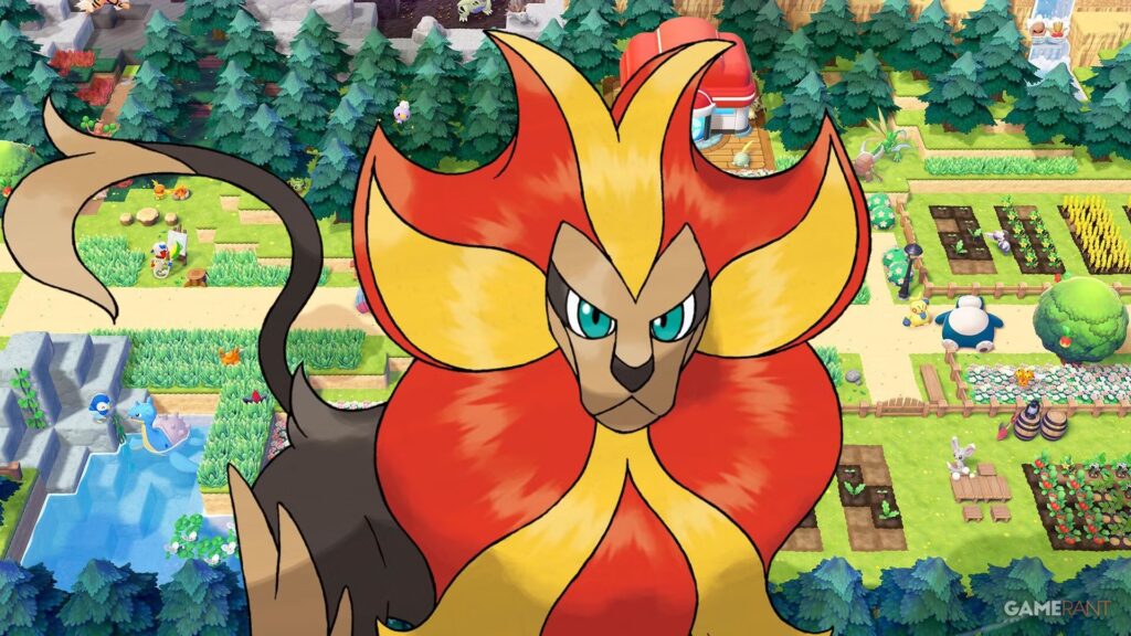 El jugador de Pokopia construye un templo gigantesco en honor a Pyroar