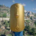 Ubicación del gran escudo de Rhonid en el desierto carmesí