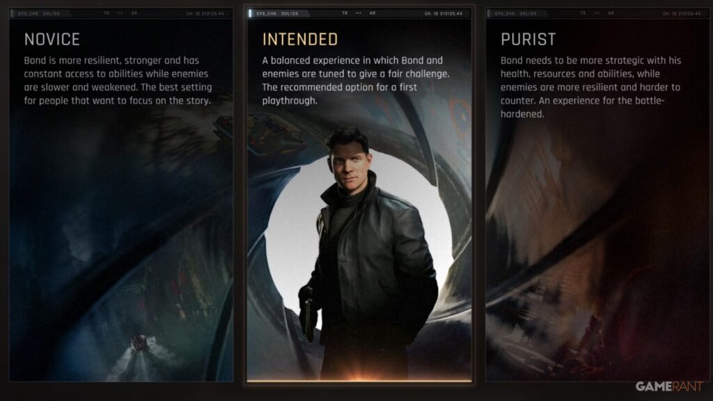 007 Primera luz: configuración de dificultad, explicada