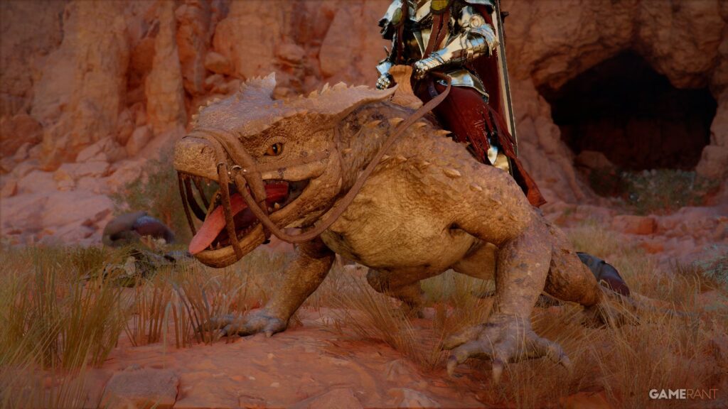 Ubicaciones del monte de iguanas gigantes en el desierto carmesí