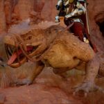 Ubicaciones del monte de iguanas gigantes en el desierto carmesí