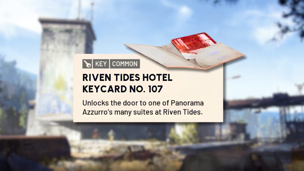 Dónde utilizar la tarjeta de acceso n.º 107 del hotel Riven Tides en ARC Raiders