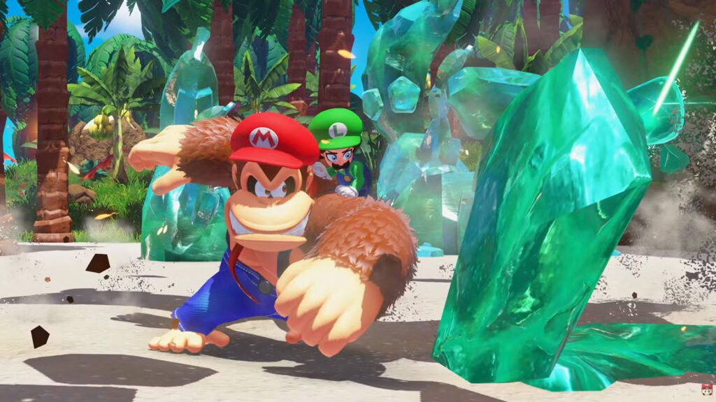 Donkey Kong Bananza se cruzará oficialmente con Super Mario Bros.