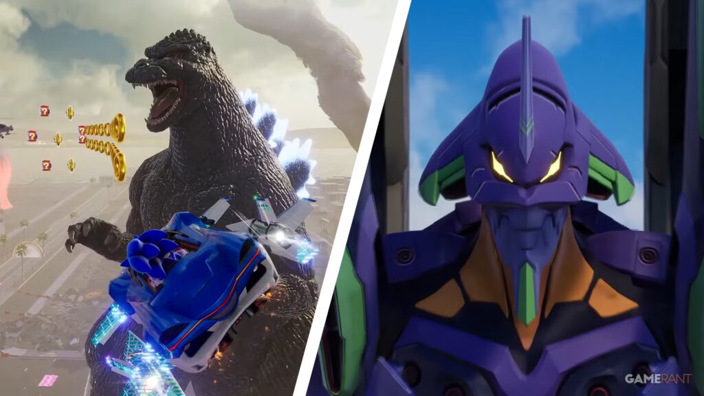 Sonic Racing CrossWorlds se cruza con Godzilla y Evangelion